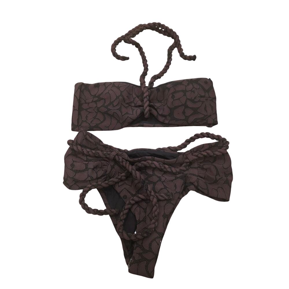 NWT Devon Windsor brown Fleur top Felicity Bottom safari print sz S